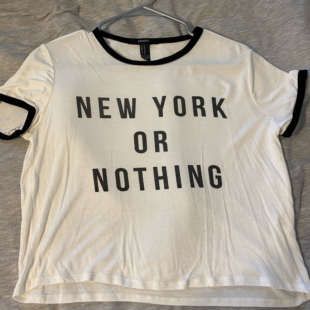 New York or nothing cropped T-shirt